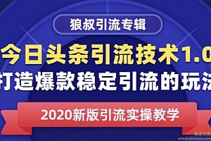 老李校长今日头条赚钱训练营 从零开始做一个赚钱的今日头条课（共30节）