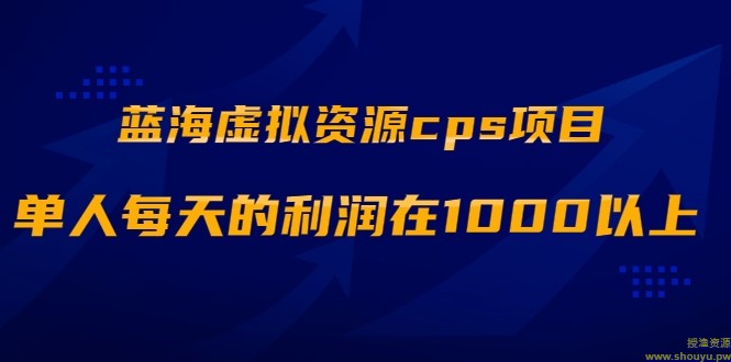 蓝海虚拟资源cps项目，目前最高单人每天的利润在1000以上